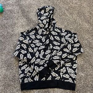 Nike Monochrome Logo Pattern Hoodie